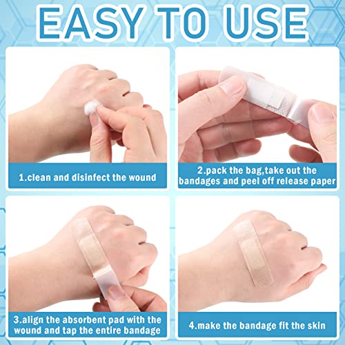 Silicone Bandages for Sensitive Skin - 100 Pcs, 2 Sizes, Painless & Reusable