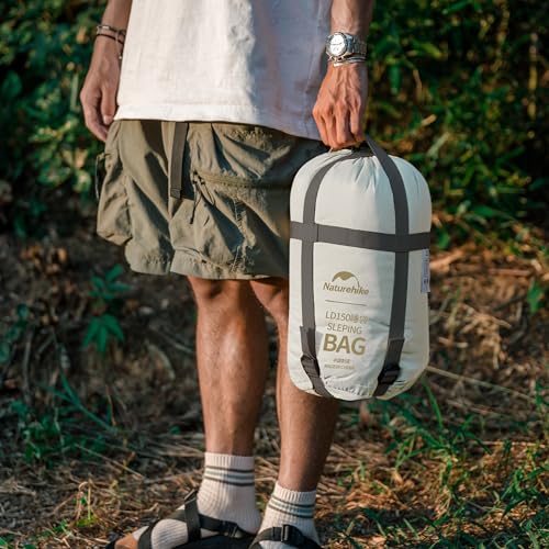 Naturehike Off White Double Sleeping Bag for Camping - 3 Seasons Waterproof & Lightweight