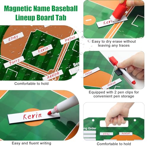 Magnetic Baseball Lineup Board - Double-Sided Coaching & Practice Tool