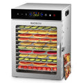 12-Tray Food Dehydrator with Digital Control, 1000W, Quiet Stainless Steel