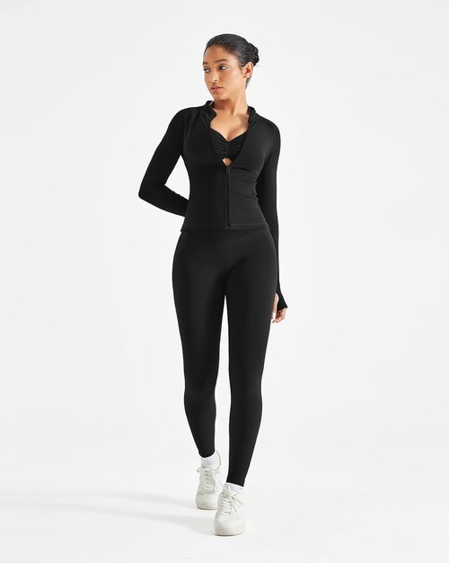 AUROLA Athletic Workout Jacket for Women - Lightweight Slim Fit Full Zip Yoga & Running Jacket with Thumb Holes