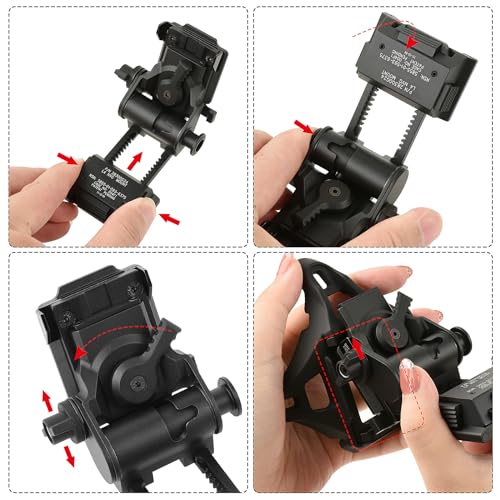Gexmil NVG Mount with Skeleton Shroud for PVS-15/18 Night Vision Goggles - Black