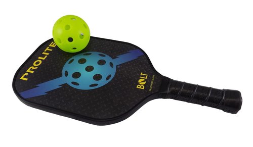 Prolite Bolt Pickleball Paddle - Light Weight - Powerful - Carbon Fiber Facing for Superior Ball Placement - Polypropylene Honeycomb Core - Micro Matte Edge Guard - USAP Approved