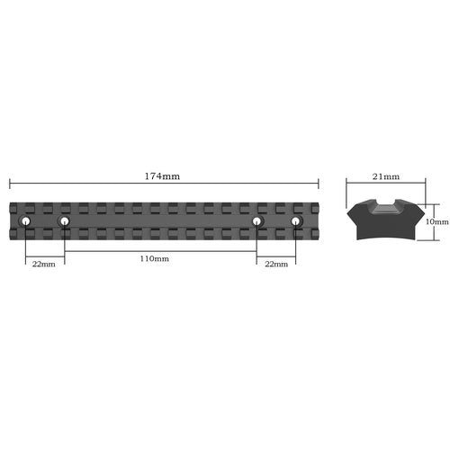 Eastern Tactical Supply Savage Axis/Edge/Savage axis II/Savage axis xp for Picatinny Rail Mount (Rail+1" Scope Rings)