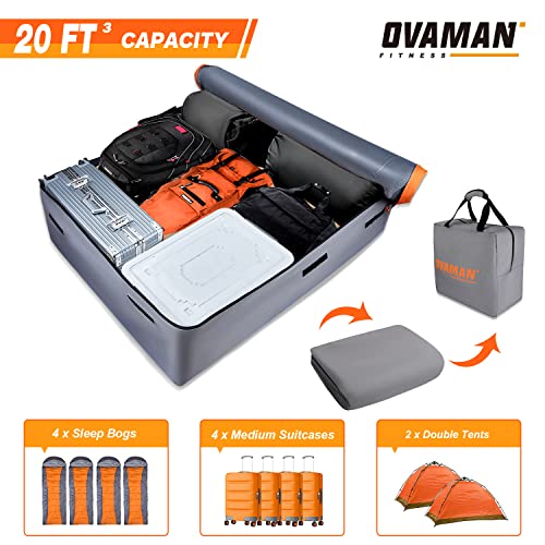 OVAMAN 20 Cubic Feet Waterproof Car Roof Cargo Bag Heavy Duty SUV Roof Rack