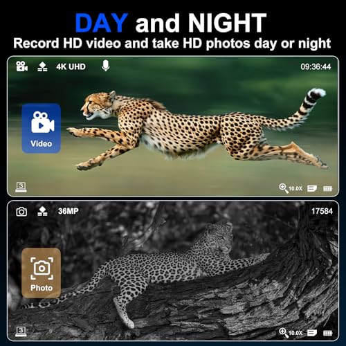 WISHBETY 4K Night Vision Goggles for Adults, Gunmetal Gray, 5000mAh Rechargeable Binoculars