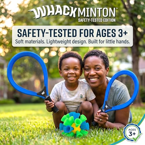 Large Outdoor Badminton Game Set - No Net Needed, Family Fun Racket Sport