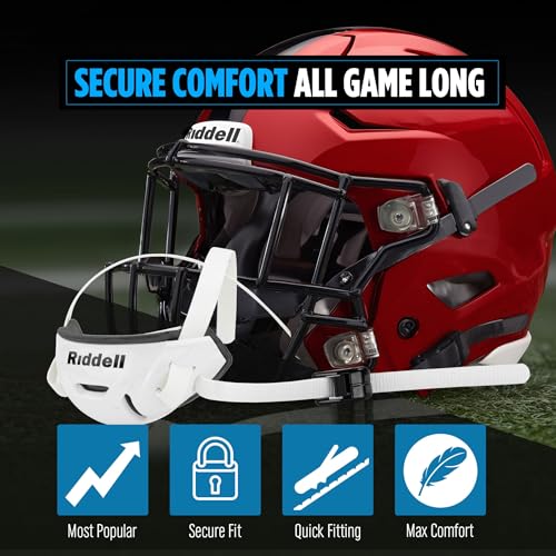 Sports Unlimited SpeedFlex Cam-Loc Hard Cup Football Chin Strap 2.0 - White, Medium