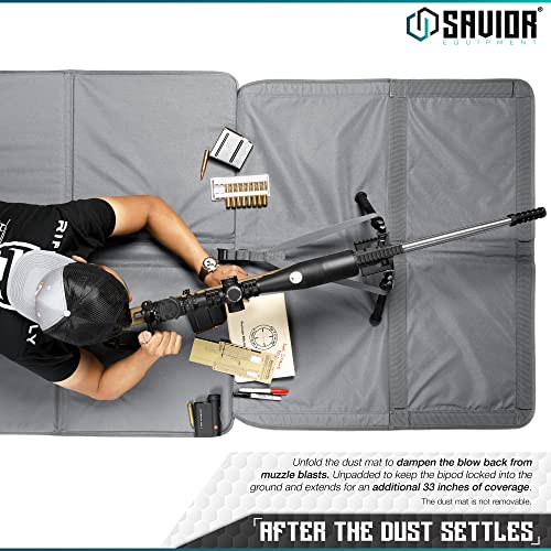 Black Savior Equipment 89" Tactical Shooting Mat with Foldable Design & Bipod Securement