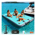 AWSUM Inflatable Floating Dock 8x6 ft Mint Green/Gray Water Platform