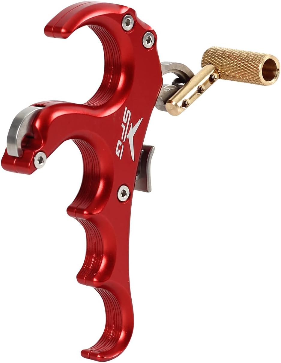 Skiennix Archery Release Aid - Precision Compound Bow Accessory for Enhanced Performance (Red)