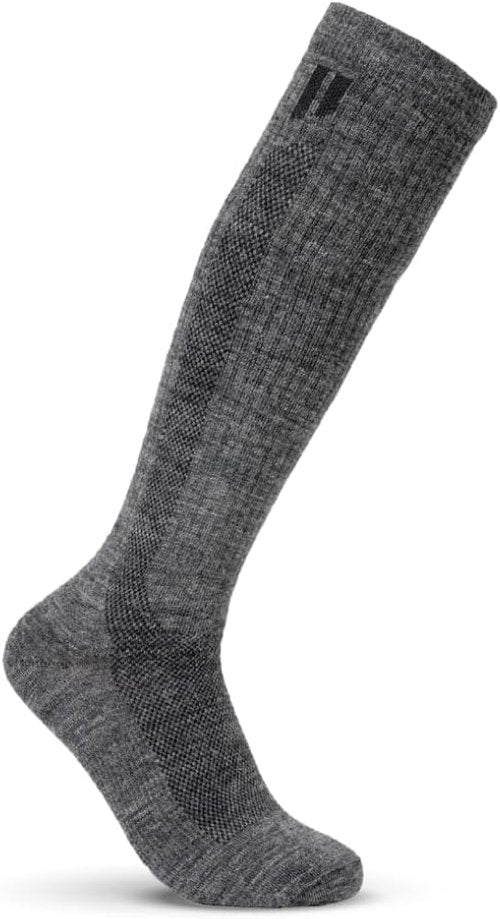 HOLLOW Alpaca Wide Compression Circulation Socks for Men and Women, Moisture Wicking Alpaca Wool Socks for Hiking, Running, Temperature Regulating & Comfortable (Medium, Grey)