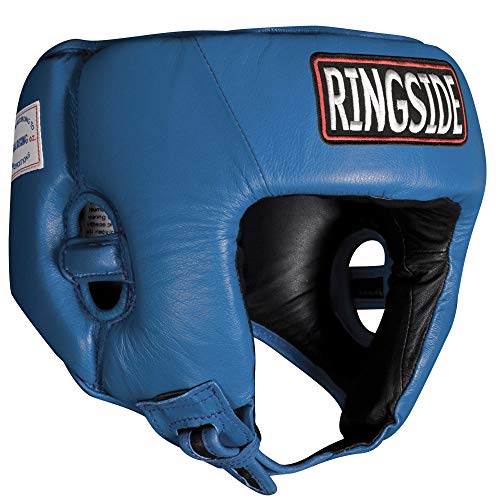 Ringside Large Black Boxing MMA Muay Thai Headgear Without Cheeks - Competition Head Protection