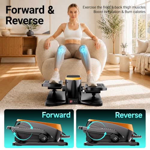 Electric Under Desk Elliptical for Seniors - Motorized Leg Exerciser with Remote
