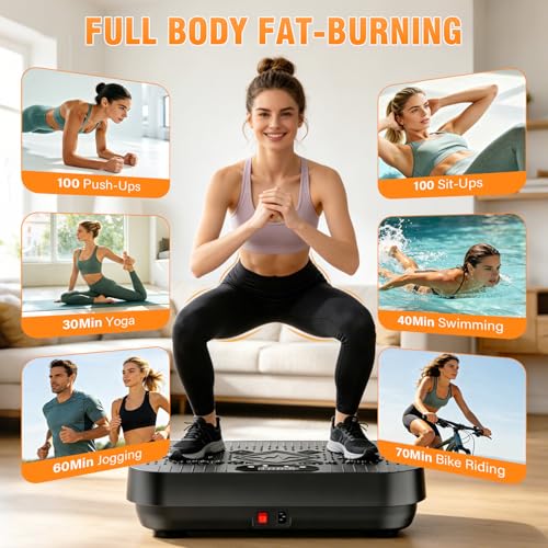 Vibration Plate for Lymphatic Drainage & Weight Loss - Portable Exercise Machine