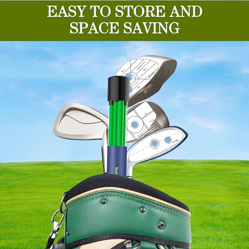 Golf Alignment Sticks Set - 2 Pack 48 Inch Swing & Putting Aid with Green Variation