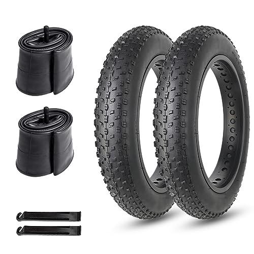 MOHEGIA 20x4.0 Fat Bike Tires & Tubes Set - 2 Pack for E-Bike, MTB, Snow, Off-Road