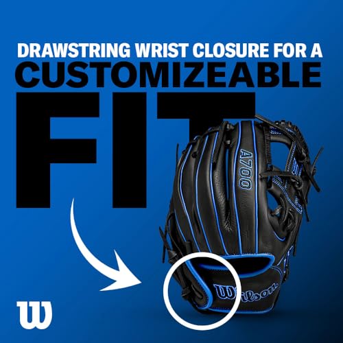 Wilson A700 32.5" Baseball Catcher's Mitt - Right Hand Throw, Black/Silver/Red