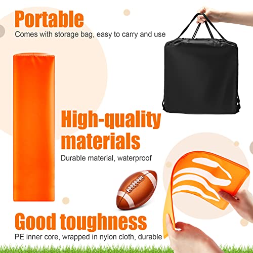 Football Yard Markers Set with Pylons and Carry Bag - Orange, 16 Pieces