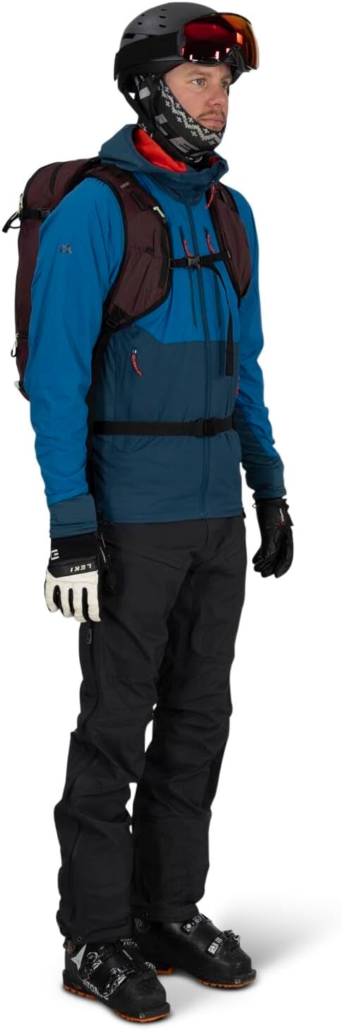 Osprey Firn 18L Ski & Snowboard Backpack - Elderberry Purple & Peppermint Green | Small/Medium Size