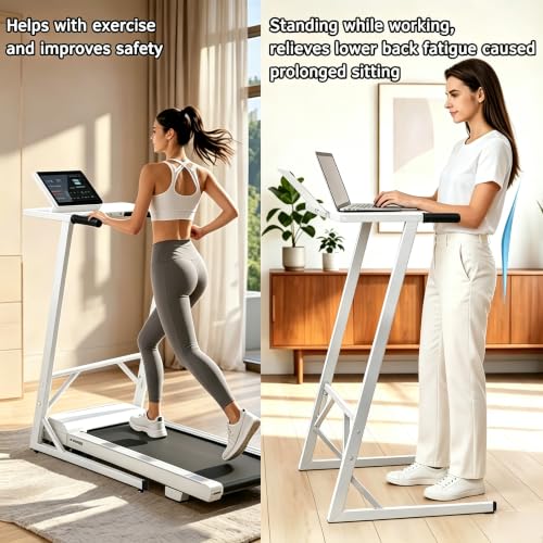 Alphaobo White Walking Pad Handle Bar for 23.6-Inch-Wide Treadmills – Safety & Support