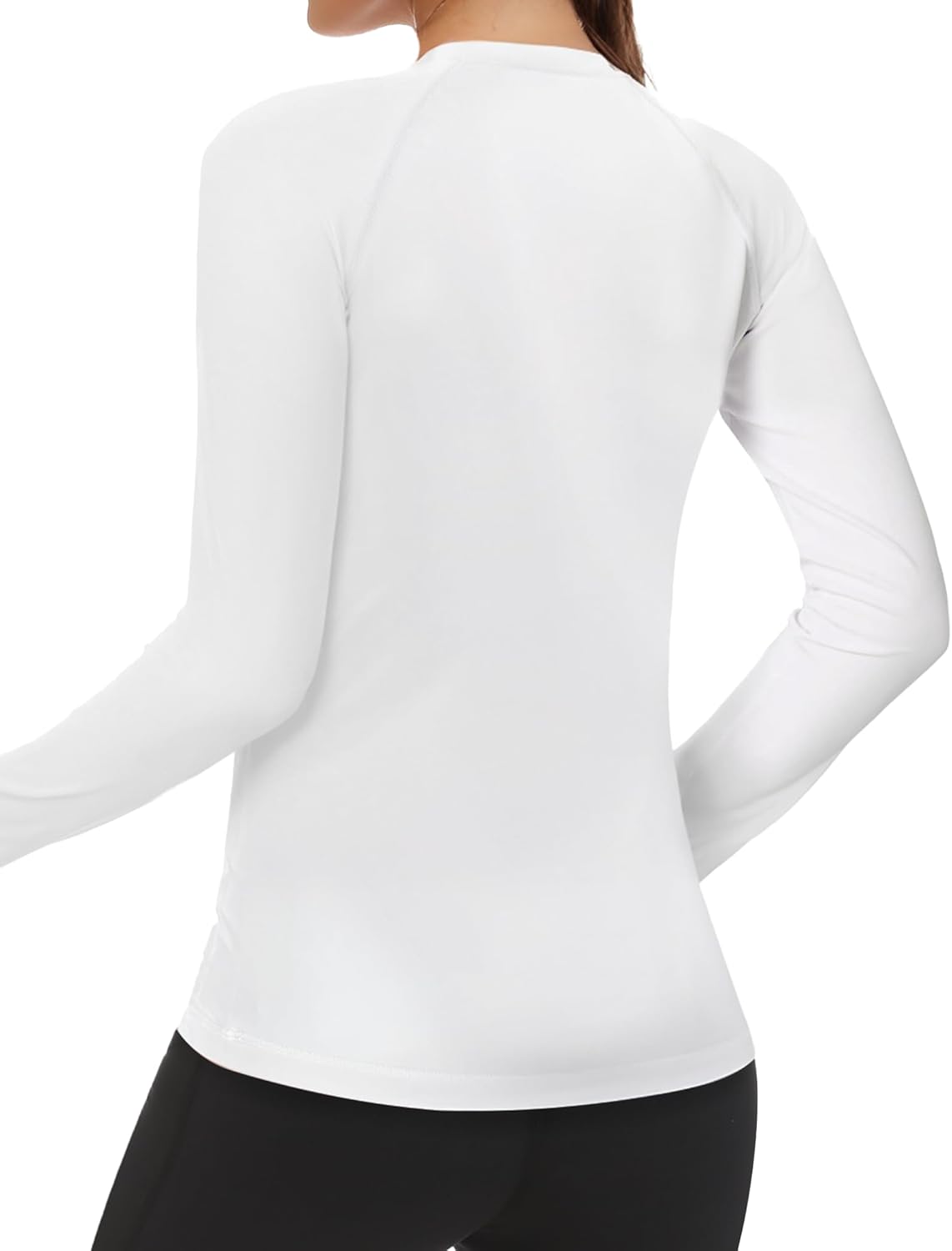 Skiennix Rash Guard for Women - UPF50+ Long Sleeve UV Protection Shirt | Quick Dry for Hiking & Swimming (Large, White)