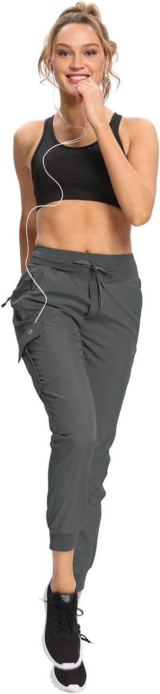 RlaGed Women's Hiking Pants - Lightweight Quick-Dry Joggers with Zipper Pockets | UPF 50+ Protection