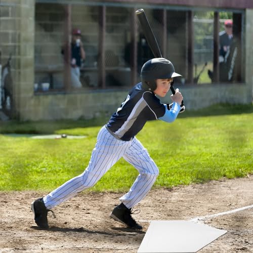 6PCS White Baseball Home Plate Rubber Throw Down Bases 16 Inch for Softball & Kickball Practice
