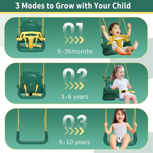 Yozoia Green Multifunctional Toddler Swing - Foldable Indoor & Outdoor Baby Swing