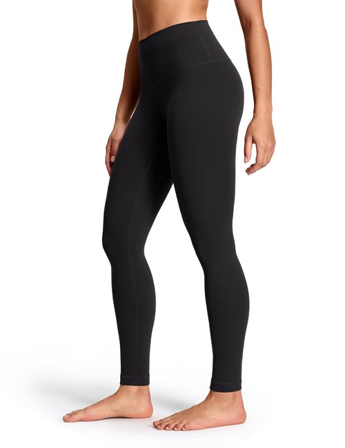 HeyNuts Yoga Pro Leggings for Women, Buttery Soft High Waisted Compression Workout Lounge Yoga Pants Full Length 28" Black M(8/10)