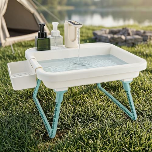 Portable Hand Wash Station with Electric Faucet for Camping & Outdoor Use
