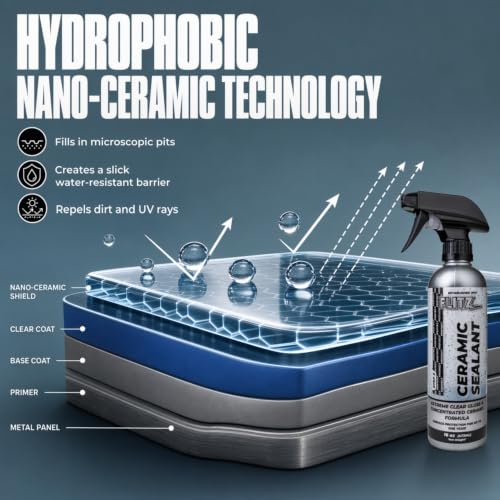 Flitz Ceramic Sealant Spray 16oz - Polishes & Protects for 1 Year