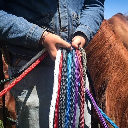Parelli 12ft Black Horse Training Rope for Equestrian Games & Daily Use