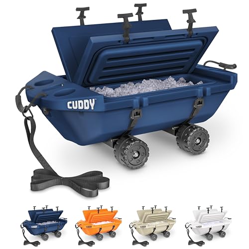 GoSports Cuddy Crawler Cooler Navy - 40 QT Amphibious Floating Cooler & Dry Storage