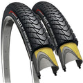 Fincci 700x35c Foldable City Bike Tire - Anti-Puncture for Commuter & Hybrid Bikes - Black