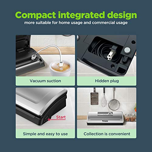 Potane Silver Vacuum Sealer Machine 8-in-1 Food Preservation System