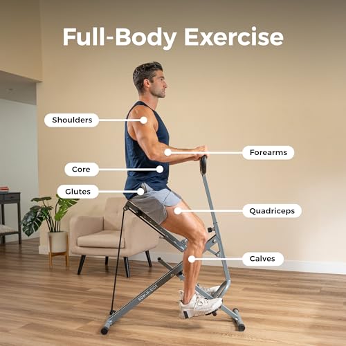 Sunny Health & Fitness Grey Row-N-Ride Glute & Leg Trainer with App Connection