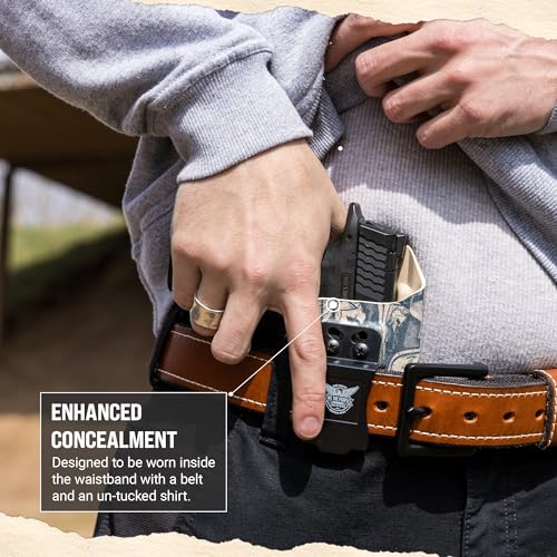 Inside Waistband Concealed Carry Holster for Smith & Wesson M&P Shield M2.0 Plus 9mm .40 RDS - Right Hand
