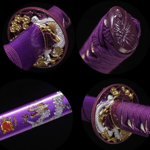 Kamaiwo 1045-Zilong Handmade High Carbon Steel Katana Sword Full Tang Sharp Blade