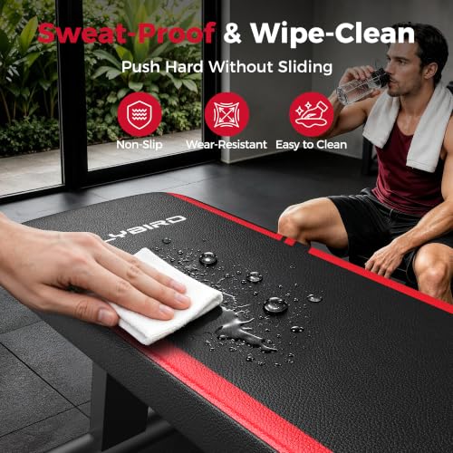 Flybird Foldable Flat Weight Bench with 1000 lbs Capacity for Home Gym