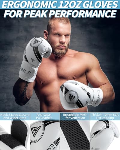 White 4ft PU Boxing Punching Bag Set with Gloves & Accessories - Adjustable Weight
