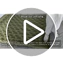 Olive Green Double Camping Sleeping Pad with Pillow & Built-in Foot Pump - 4 Inch Thick