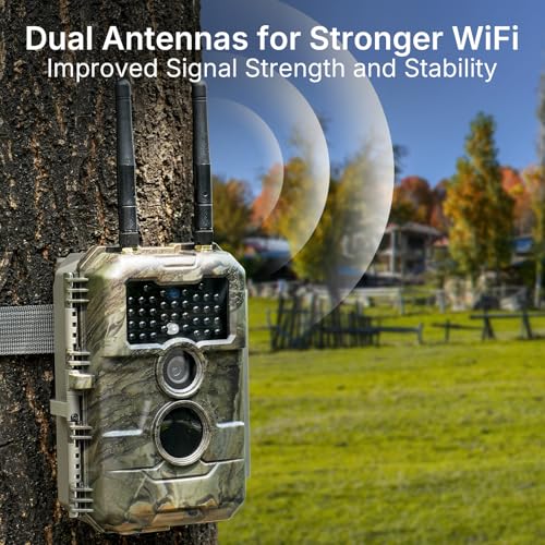GardePro E6 2.0 Pro WiFi Trail Camera - 4K Video, Rechargeable Battery