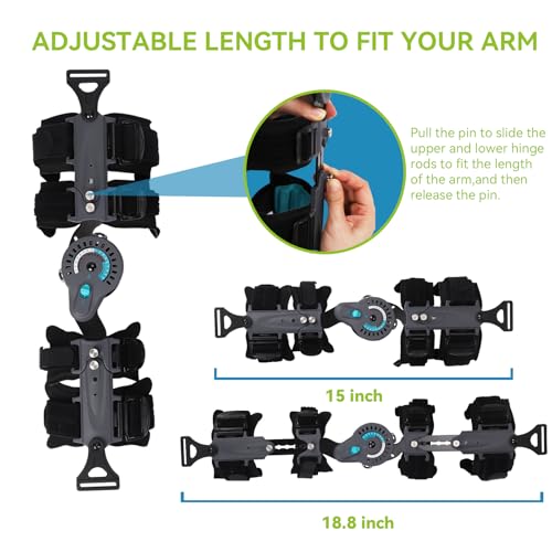 Komzer Hinged Elbow Brace - Post-Op ROM Immobilizer with Sling, Right