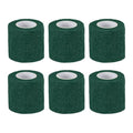 Self Adhesive Bandage Wrap 1 Inch x 177 Inches - Dark Green, 6 Pack