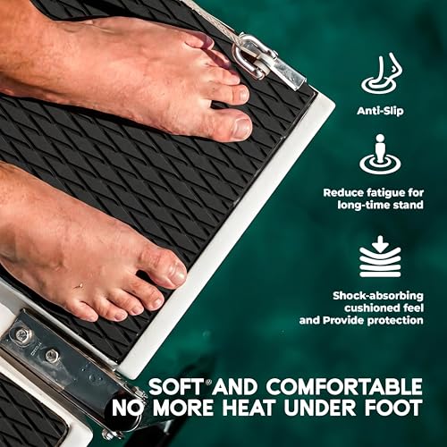 Black EVA Foam Marine Boat Decking Flooring 94" x 23" Diamond Pattern