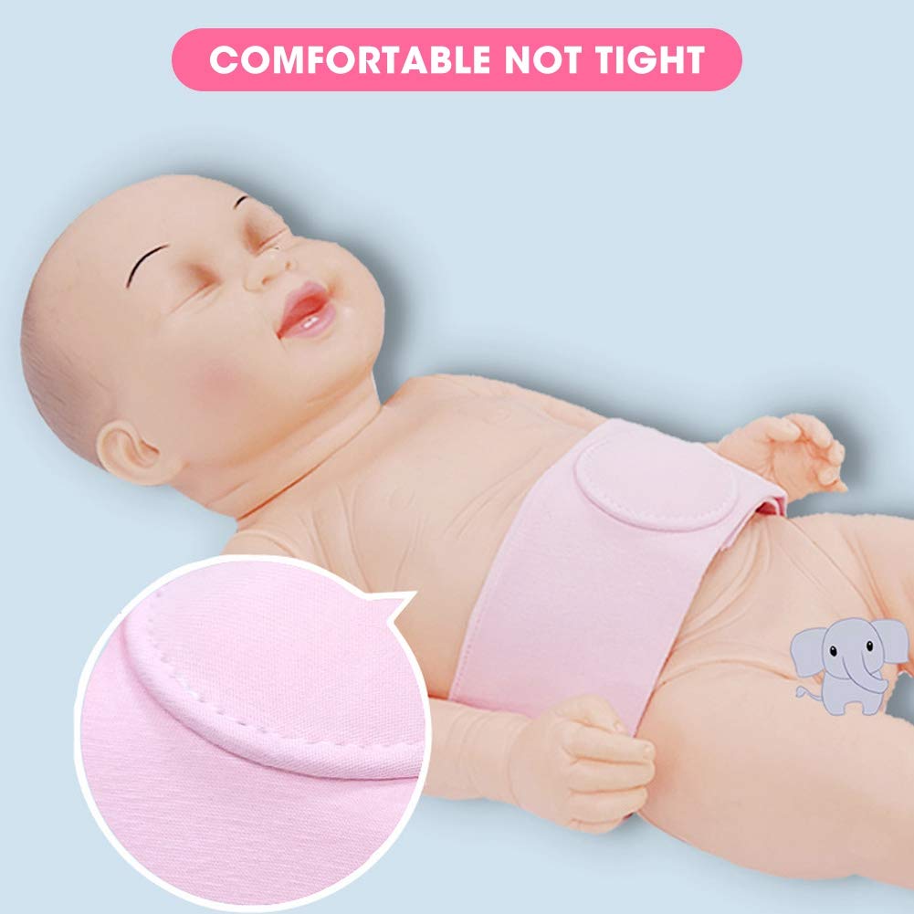 TOWEBOORY 2pcs Umbilical Hernia Belt for Babies,Hernia Patch,Belly Button Hernia Belt,Infant Abdominal Navel Support Newborn Belly Belt,Adjustable Newborn Belly Support Band Wrap