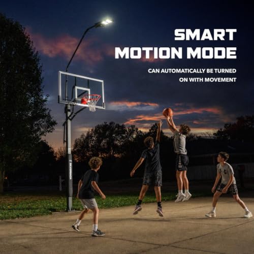 Solar LED Basketball Hoop Light for In-Ground Rims - Silverback Variation