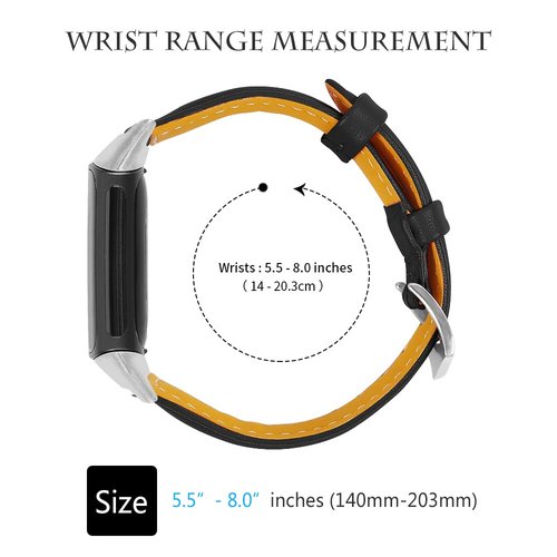 FitTurn [2 pack Compatible with Fitbit Charge 5 Bands Leather Narrow Luxury Genuine Leather Replacement Sport Wrist Strap Bracelet Men Women Band Accessories (Black+Brown)