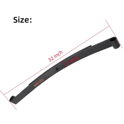 Roykaw Golf Cart Rear Leaf Spring Kit Compatible with EZGO RXV 2008-up Gas & Electric Models, Heavy Duty 2-Leaf Springs w/Bushings Sleeves U Bolts, OEM# 604494, 603498